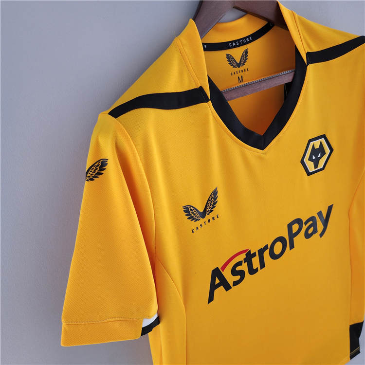 Wolverhampton Wanderers 22/23 Home Yellow Soccer Jerseys Football Shirt - Click Image to Close